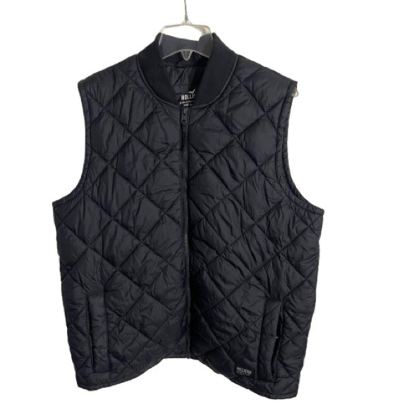 Men’s Hollister Blue Puffer Zip Up Vest Size Medium! - Picture 3 of 6